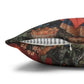 Decorative pillow with intricate patterns on a white background