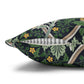 Decorative pillow with floral pattern on a white background