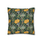 Decorative pillow with floral pattern on a white background