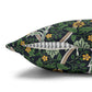 Decorative pillow with floral pattern on a white background