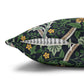 Decorative pillow with floral pattern on a white background