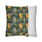 Two pillows, one with a floral pattern and one with a striped pattern, on a white background.