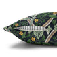 Decorative pillow with floral pattern on a white background