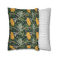 Two pillows, one with a floral pattern and one with a striped pattern, on a white background.