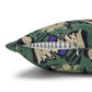 Decorative pillow with floral pattern on a white background