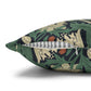 Decorative pillow with floral pattern on a white background