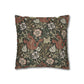 Floral patterned pillow on a white background