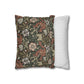 Floral-patterned pillow and a striped pillow on a white background
