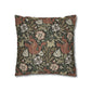 Decorative pillow with floral pattern on a white background