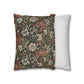 Floral-patterned pillow and a striped pillow on a white background