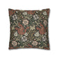 Decorative pillow with floral pattern on a white background