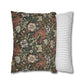 Floral-patterned pillow and a striped pillow on a white background