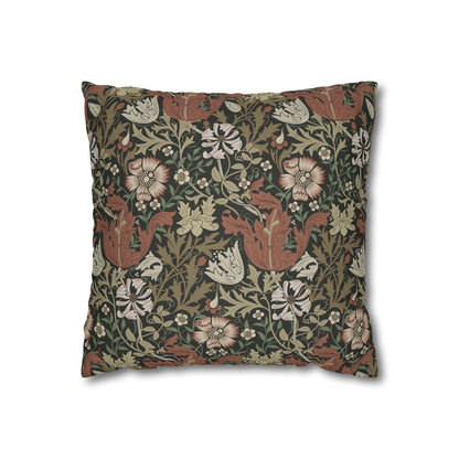 Decorative pillow with floral pattern on a white background
