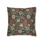 Floral patterned cushion on a white background