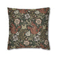 Decorative pillow with floral pattern on a white background