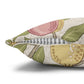 Decorative pillow with a floral pattern on a white background