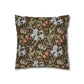 Decorative pillow with floral pattern on a white background