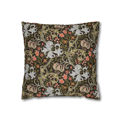 Decorative pillow with floral pattern on a white background