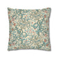 Decorative pillow with floral pattern on a beige background