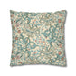 Decorative pillow with floral pattern on a beige background