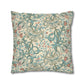 Decorative pillow with floral pattern on a beige background