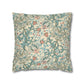 Decorative pillow with floral pattern on a beige background