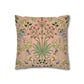 Decorative pillow with floral pattern on a pink background