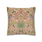 Decorative pillow with floral pattern on a pink background