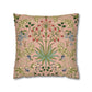 Decorative pillow with floral pattern on a pink background