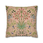 Decorative pillow with floral pattern on a pink background