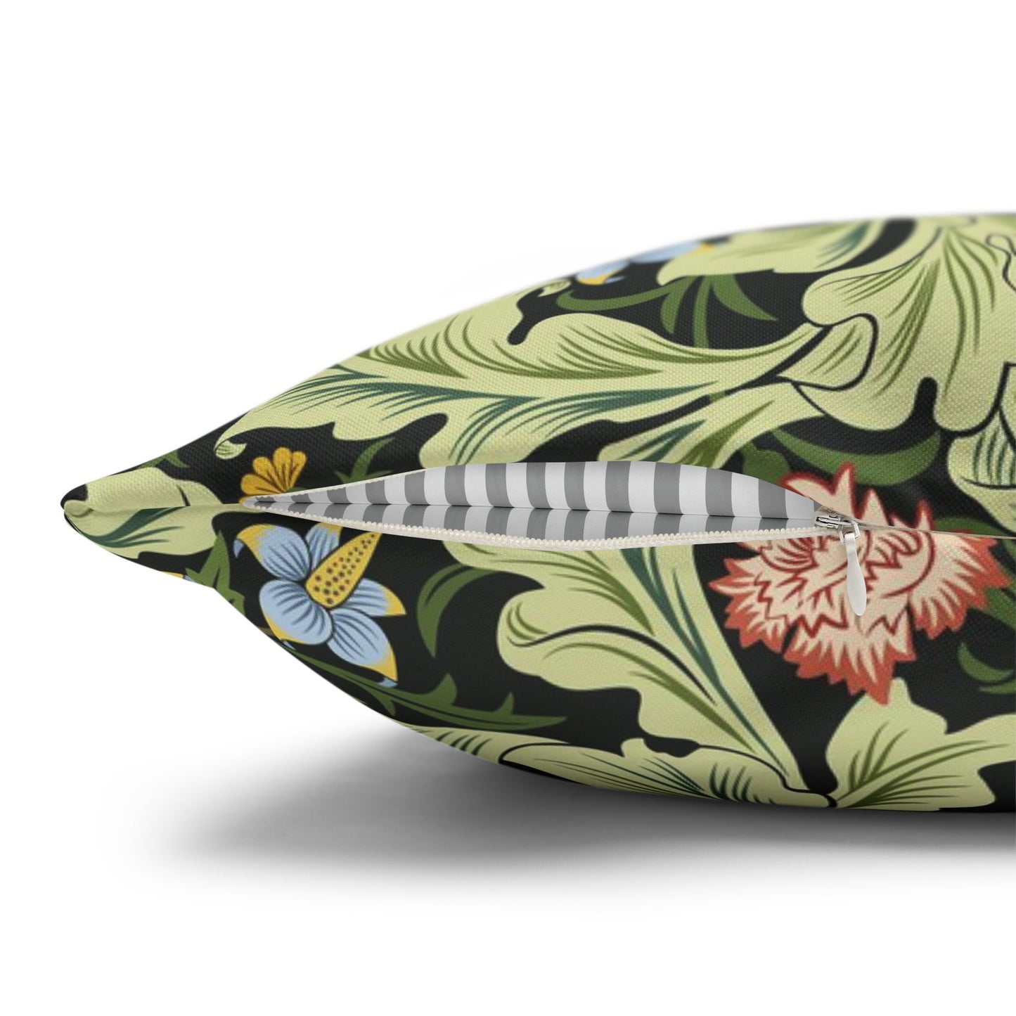 Decorative pillow with floral pattern on a white background - William Morris Leicester