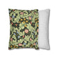 Two pillows, one with a floral pattern and the other with a striped pattern, on a white background - William Morris Leicester