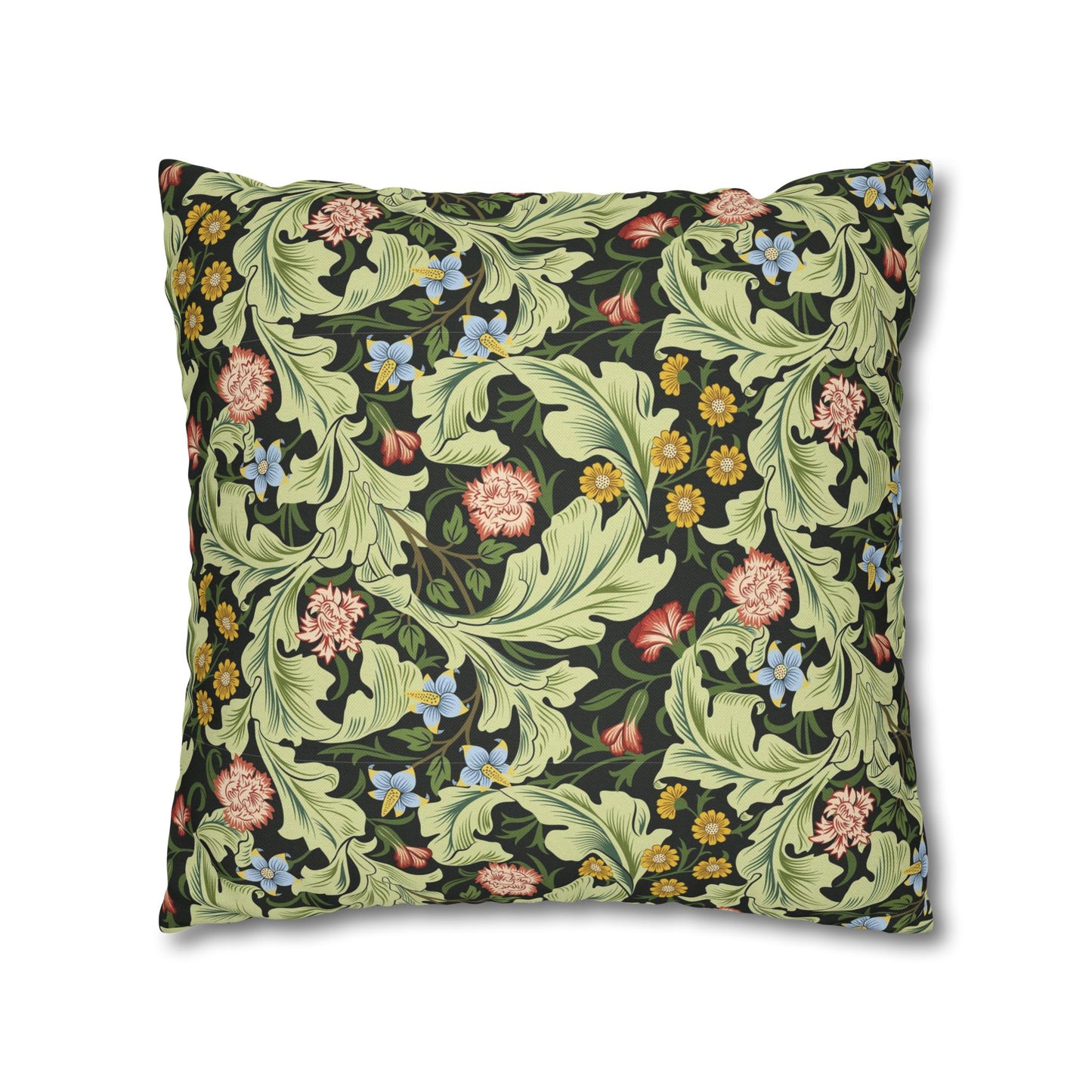 Decorative pillow with floral pattern on a white background - William Morris Leicester