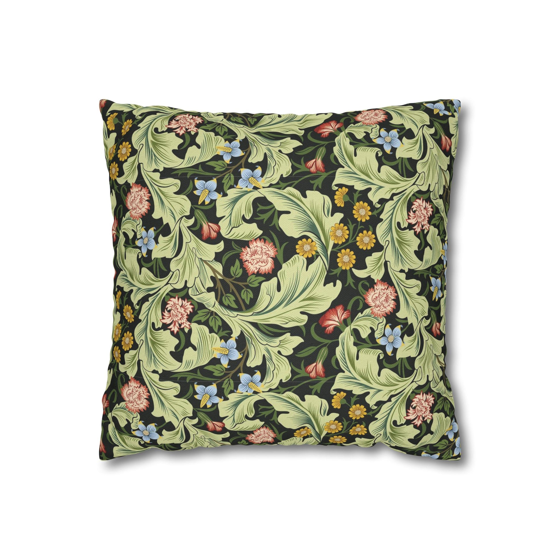 Decorative pillow with floral pattern on a white background - William Morris Leicester