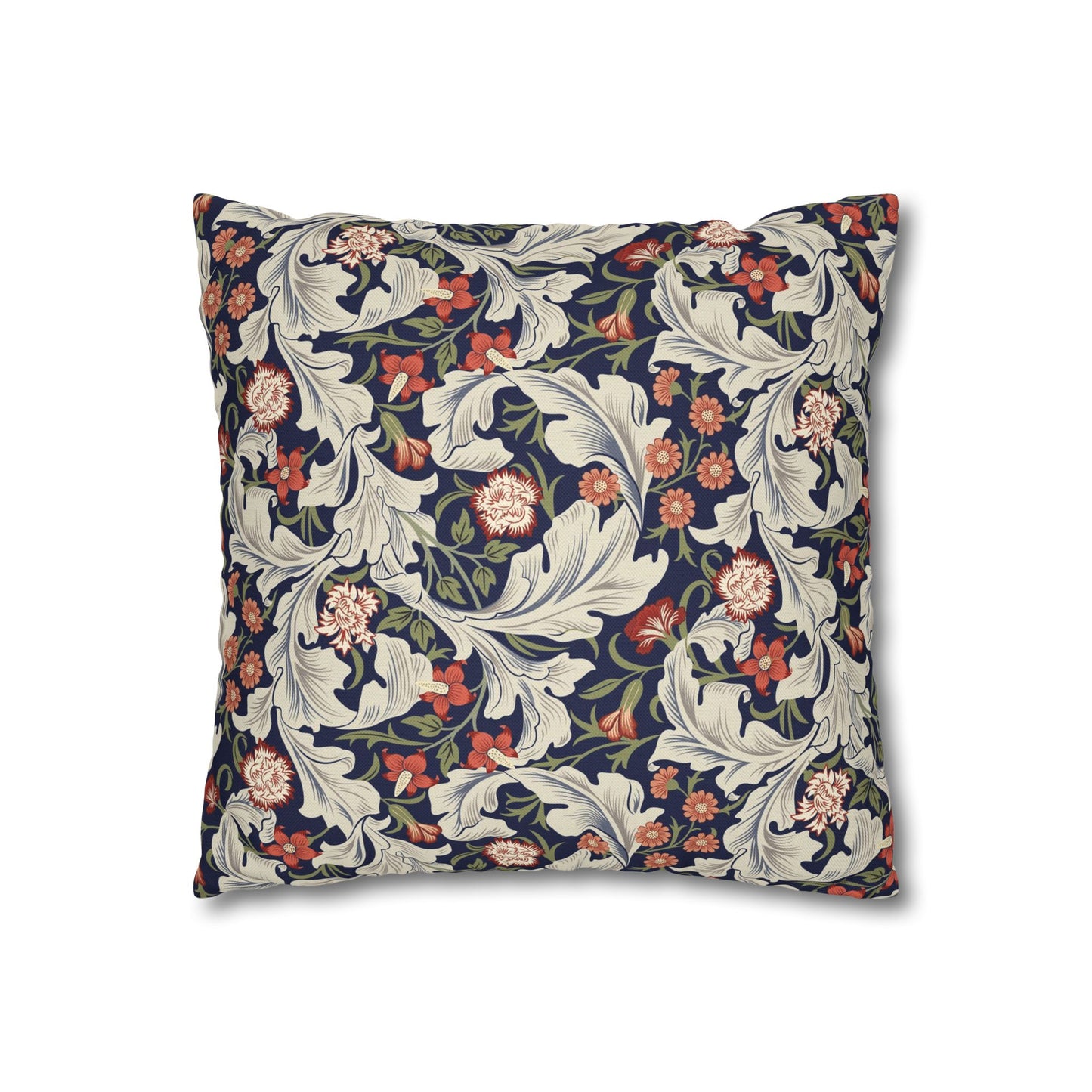 Decorative pillow with floral pattern on a white background