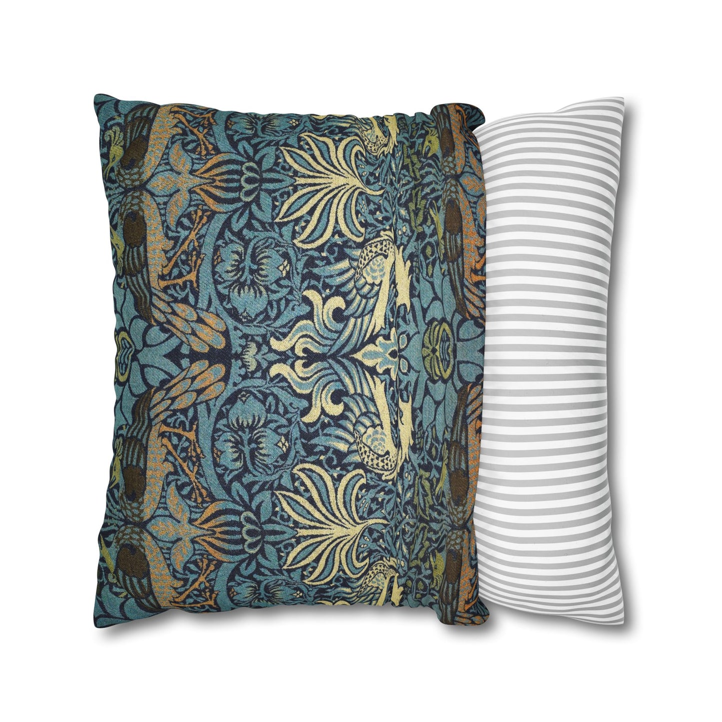 Cushion Cover inspired by William Morris - Peacock and Dragon Collection