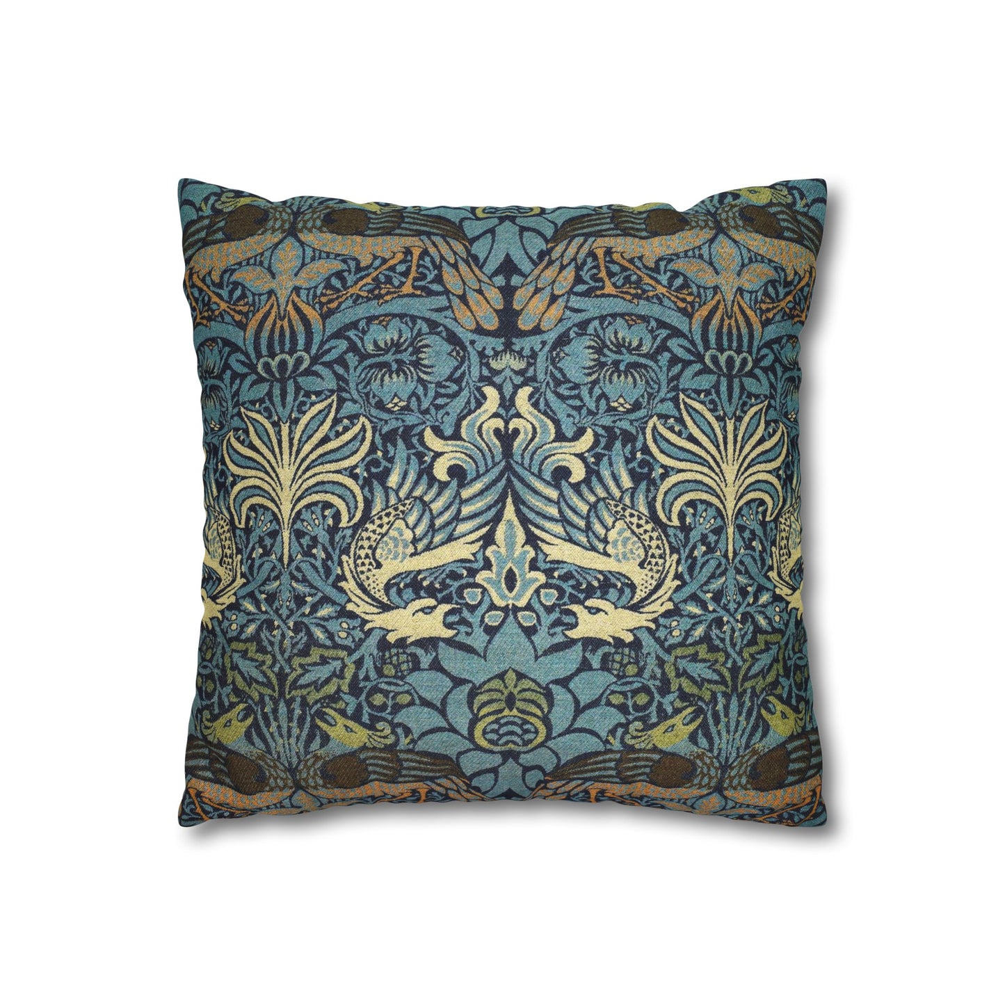 Cushion Cover inspired by William Morris - Peacock and Dragon Collection