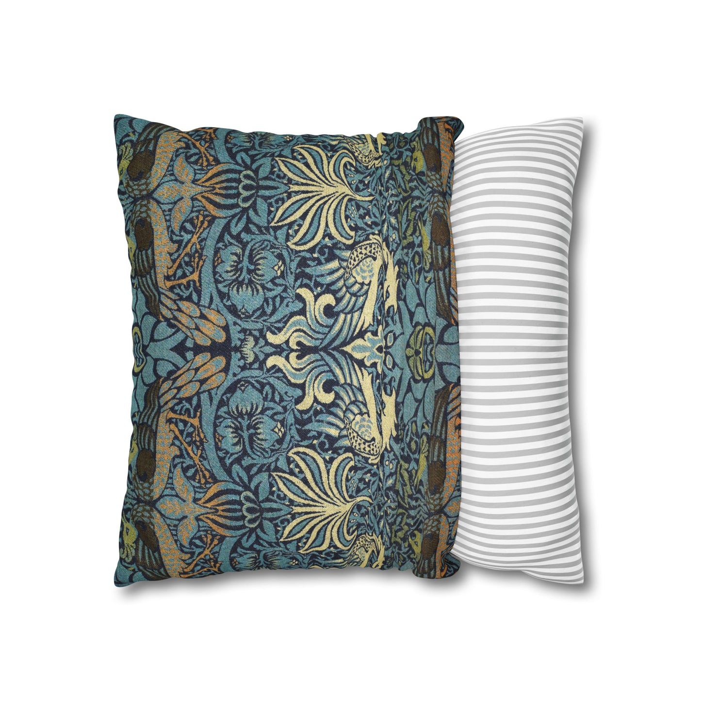 Cushion Cover inspired by William Morris - Peacock and Dragon Collection