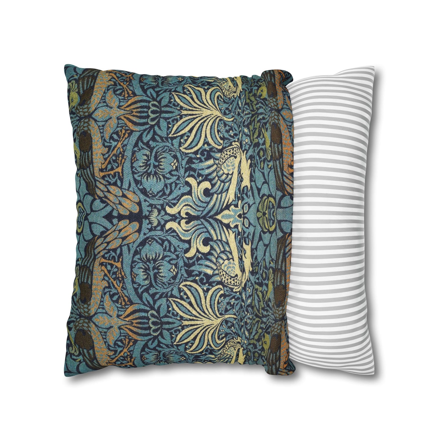 Cushion Cover inspired by William Morris - Peacock and Dragon Collection