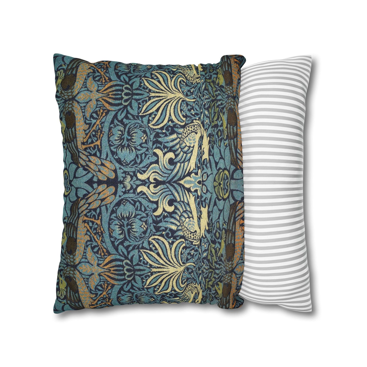 Cushion Cover inspired by William Morris - Peacock and Dragon Collection