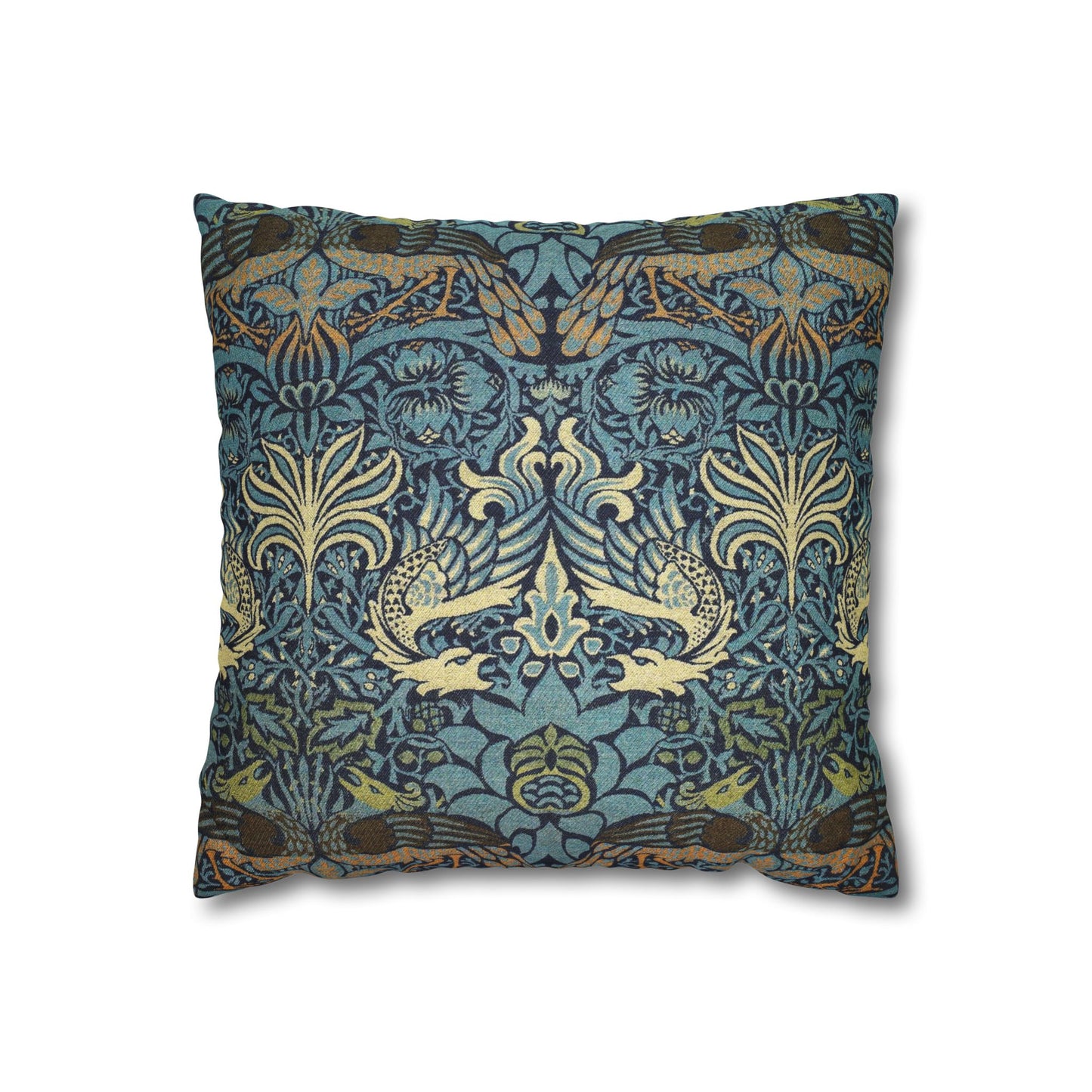 Cushion Cover inspired by William Morris - Peacock and Dragon Collection