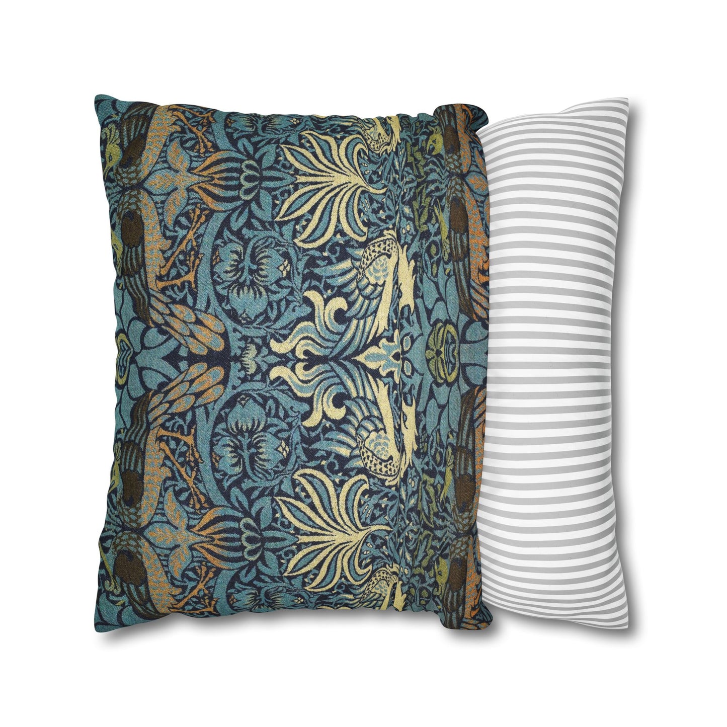Cushion Cover inspired by William Morris - Peacock and Dragon Collection