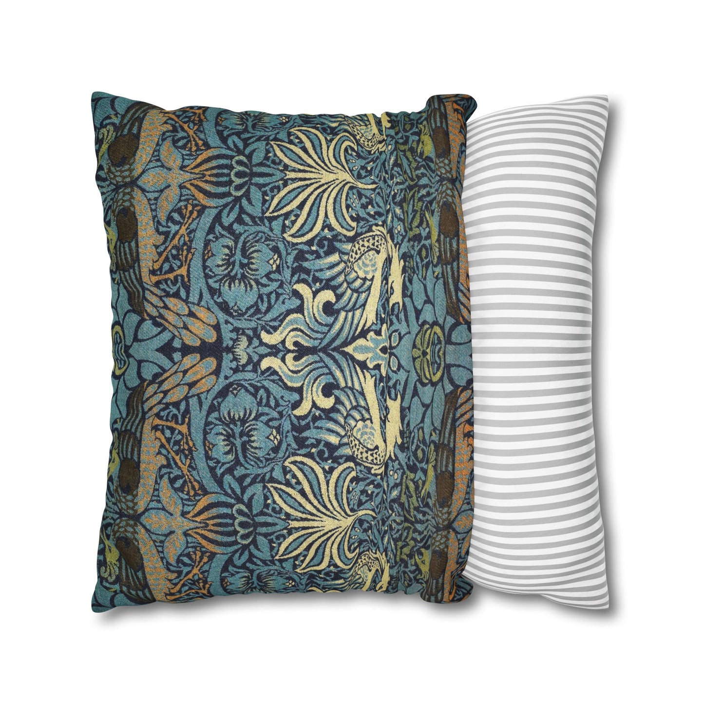Cushion Cover inspired by William Morris - Peacock and Dragon Collection