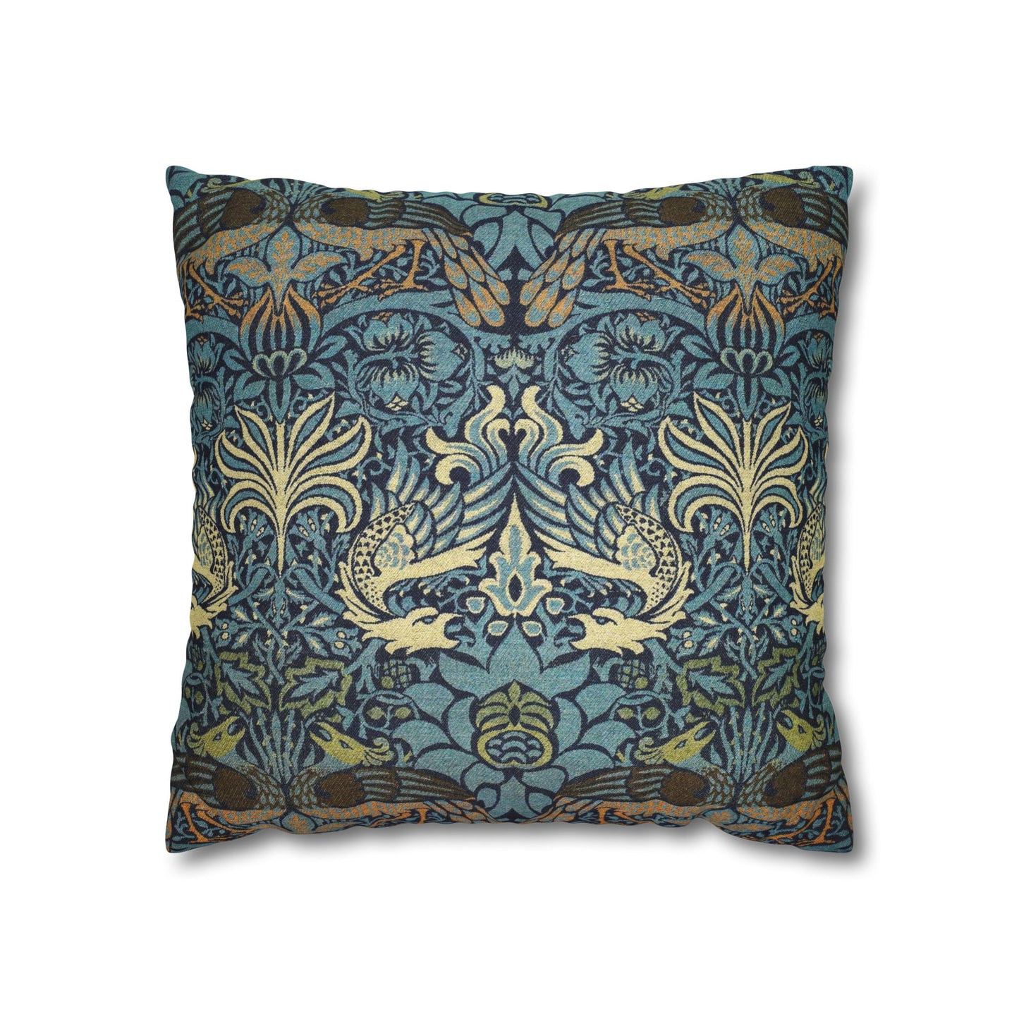Cushion Cover inspired by William Morris - Peacock and Dragon Collection