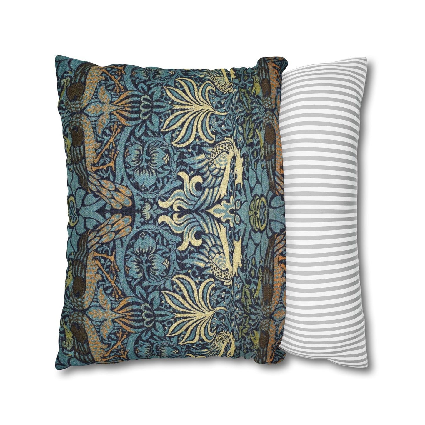 Cushion Cover inspired by William Morris - Peacock and Dragon Collection