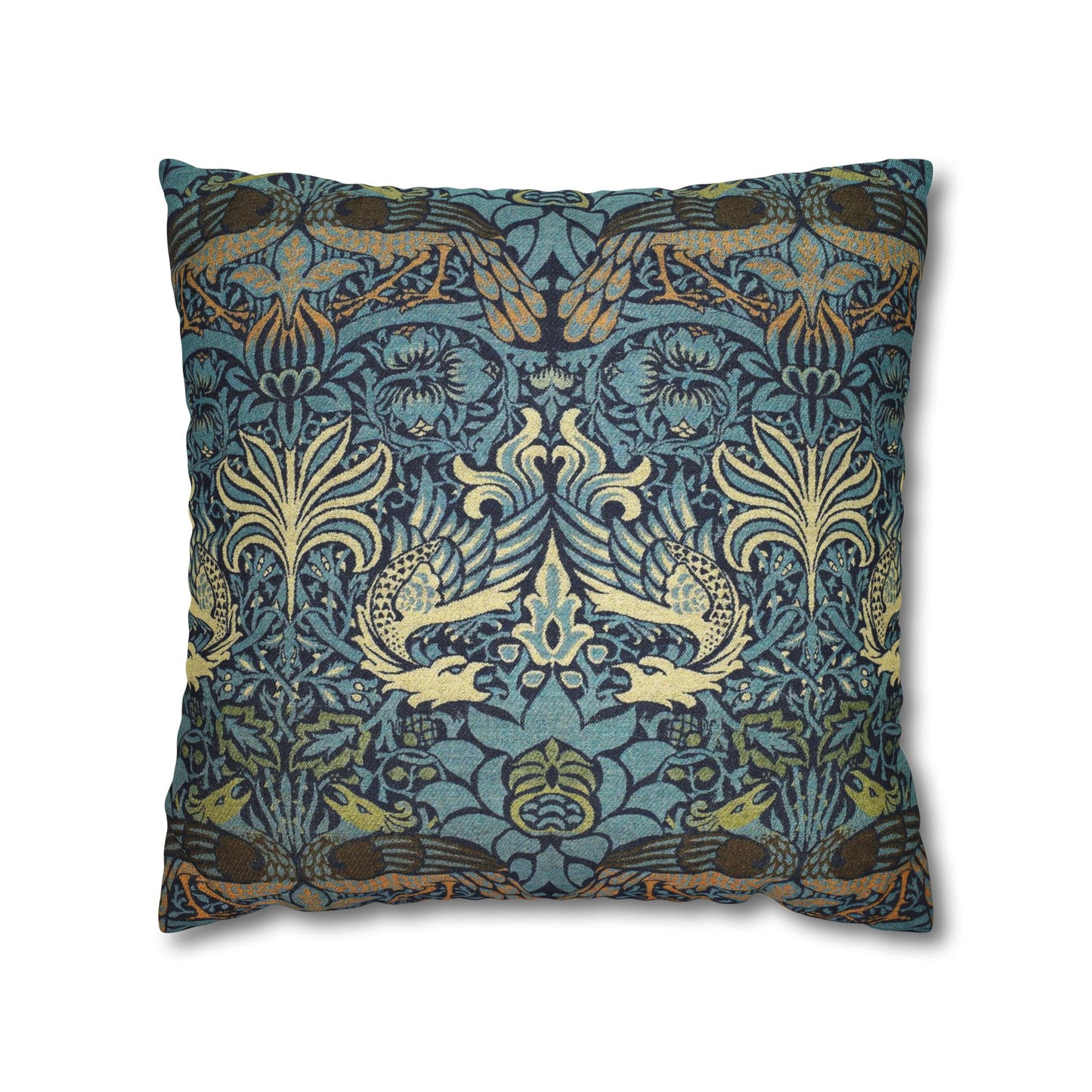 Cushion Cover inspired by William Morris - Peacock and Dragon Collection