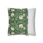 Floral-patterned pillow and a striped pillow on a white background