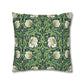 Decorative pillow with floral pattern on a white background