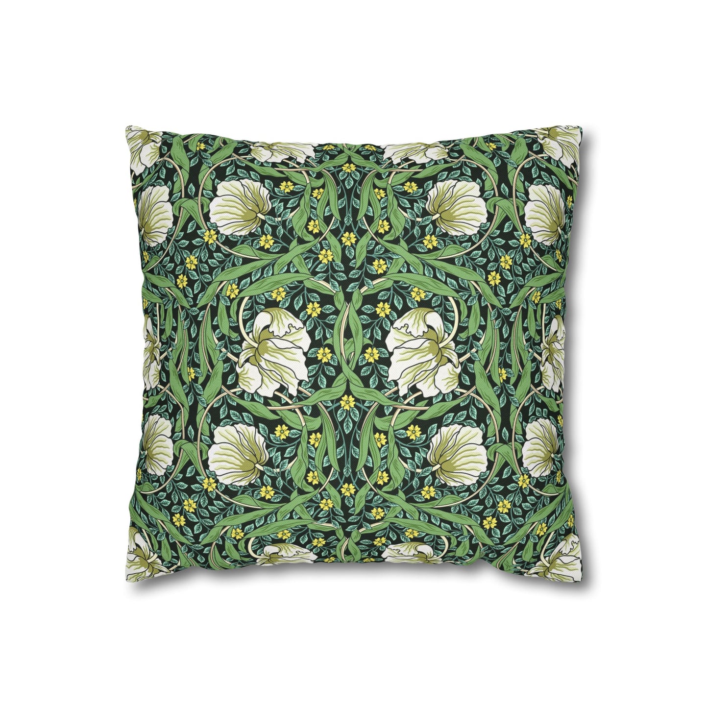 Decorative pillow with floral pattern on a white background