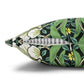 Decorative pillow with floral pattern on a white background